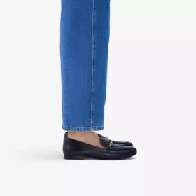 Tamna Iris zwarte leren loafer voor dames