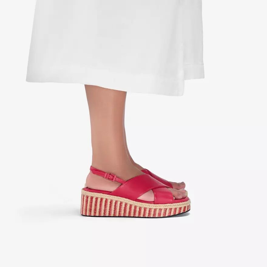 Tessiah Cross2 roze Wedges voor dames Tessiah Cross2 roze Wedges voor dames
