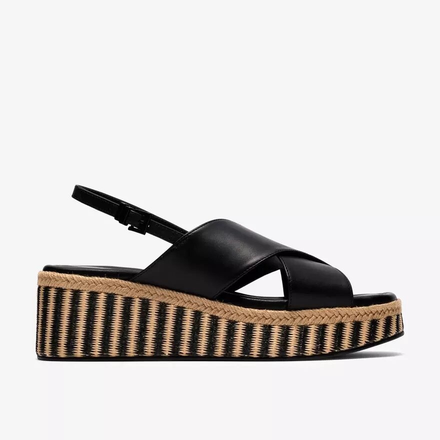 Tessiah Cross2 zwarte Wedges voor dames Tessiah Cross2 zwarte Wedges voor dames