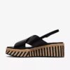 Tessiah Cross2 zwarte Wedges voor dames Tessiah Cross2 zwarte Wedges voor dames