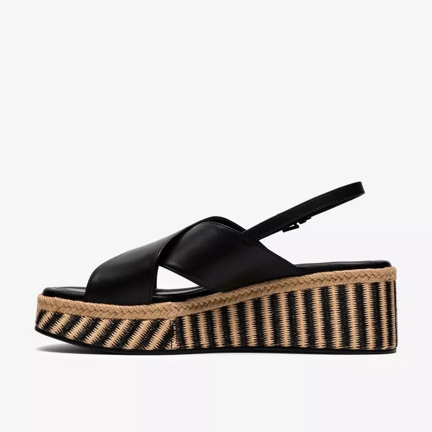 Tessiah Cross2 zwarte Wedges voor dames Tessiah Cross2 zwarte Wedges voor dames