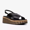 Tessiah Cross2 zwarte Wedges voor dames Tessiah Cross2 zwarte Wedges voor dames