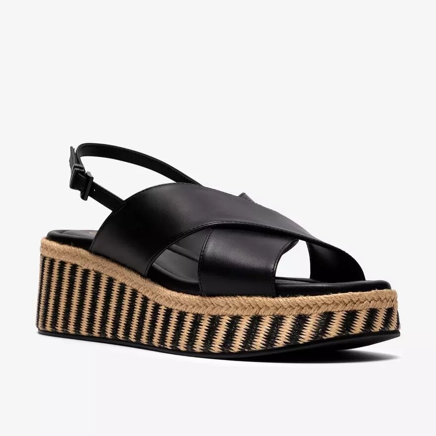 Tessiah Cross2 zwarte Wedges voor dames Tessiah Cross2 zwarte Wedges voor dames