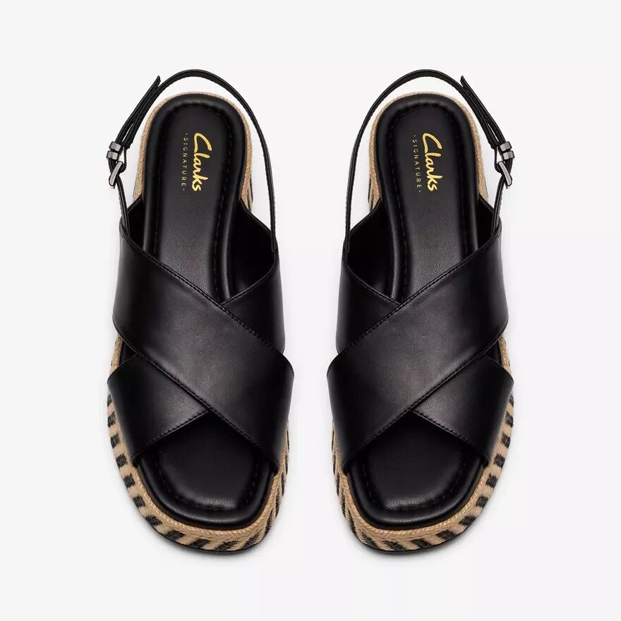 Tessiah Cross2 zwarte Wedges voor dames Tessiah Cross2 zwarte Wedges voor dames