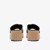 Tessiah-muiltjes voor dames 2, zwarte leren Wedges