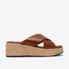 Tessiah Mule2 bruine leren Wedges voor dames Tessiah Mule2 bruine leren Wedges voor dames