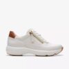 Tivoli Zip off witte leren Sneakers voor dames Tivoli Zip off witte leren Sneakers voor dames