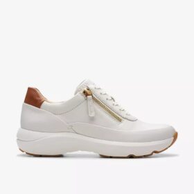 Tivoli Zip off witte leren Sneakers voor dames