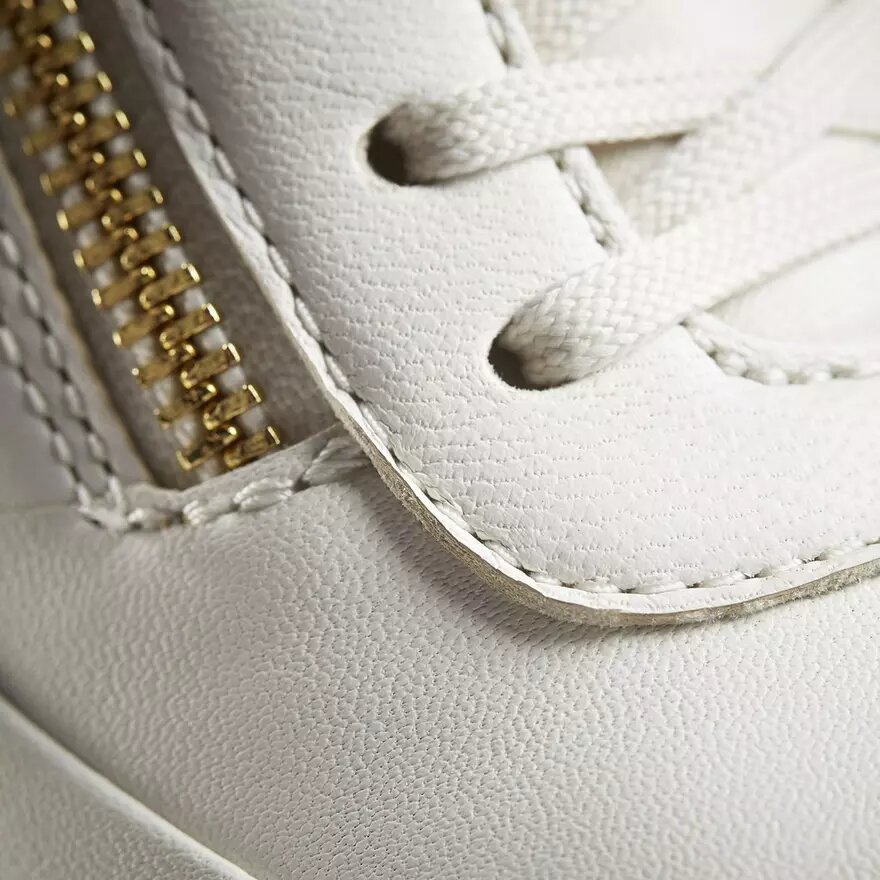 Tivoli Zip off witte leren Sneakers voor dames Tivoli Zip off witte leren Sneakers voor dames