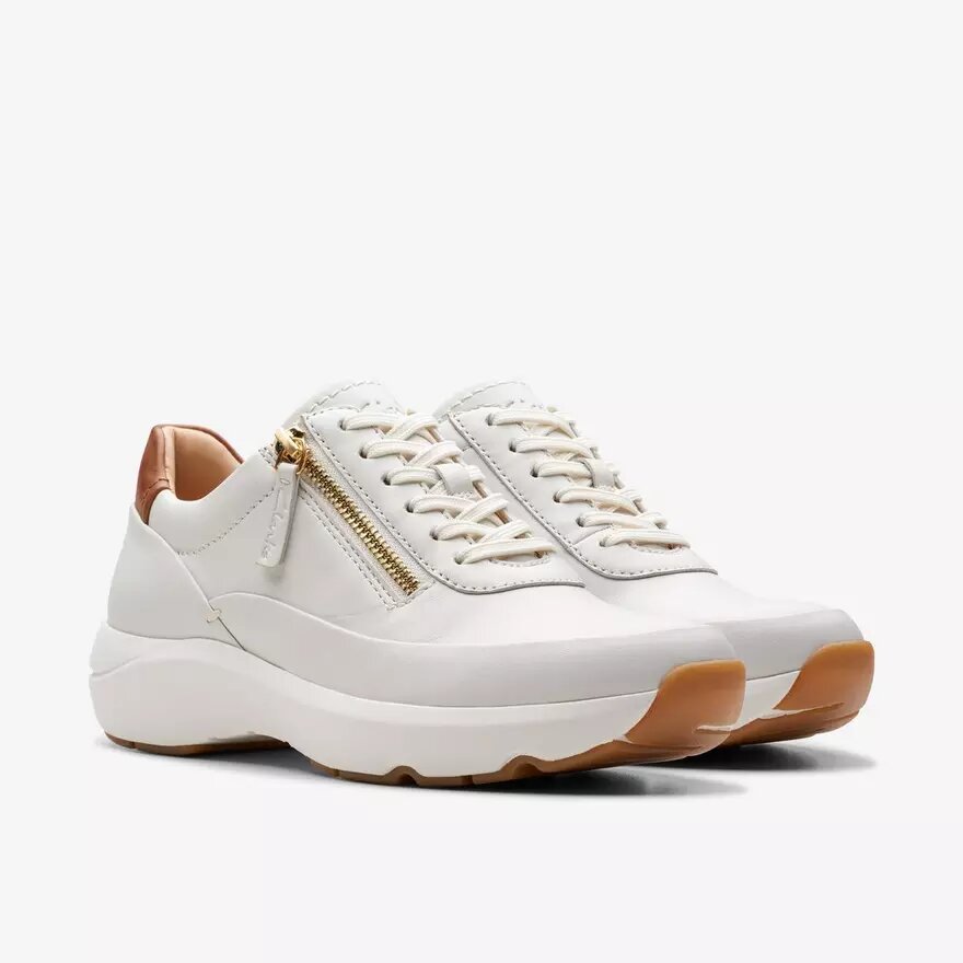 Tivoli Zip off witte leren Sneakers voor dames Tivoli Zip off witte leren Sneakers voor dames