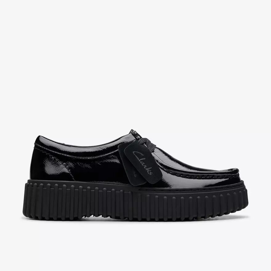 Torhill Bee zwarte lakleren Wallabee voor dames Torhill Bee zwarte lakleren Wallabee voor dames