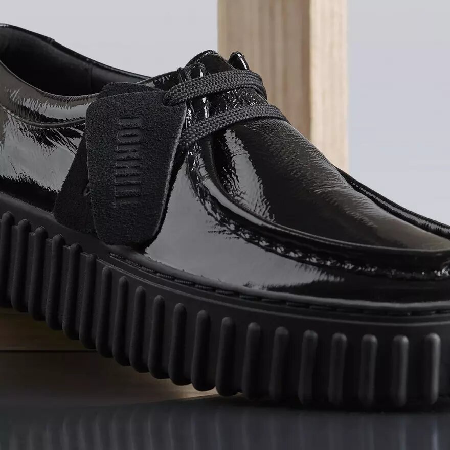 Torhill Bee zwarte lakleren Wallabee voor dames Torhill Bee zwarte lakleren Wallabee voor dames