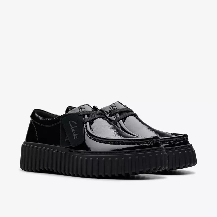 Torhill Bee zwarte lakleren Wallabee voor dames Torhill Bee zwarte lakleren Wallabee voor dames