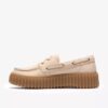 Torhill Boat crèmekleurige nubuck bootchoenen voor dames
