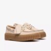Torhill Boat crèmekleurige nubuck bootchoenen voor dames