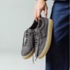 Torhill Lace herenschoenen van donkergrijs nubuck
