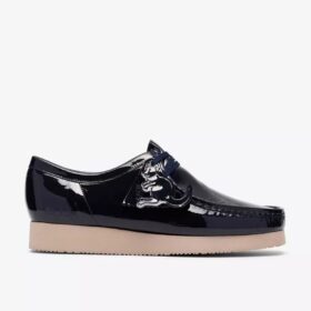 Wallabee 2604 Navy lakleren Wallabees voor heren