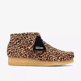 Wallabee-laars voor dames met luipaardprint
