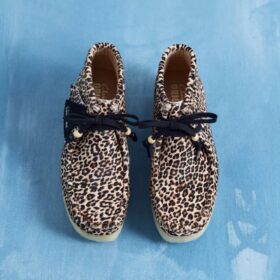 Wallabee-laars voor dames met luipaardprint