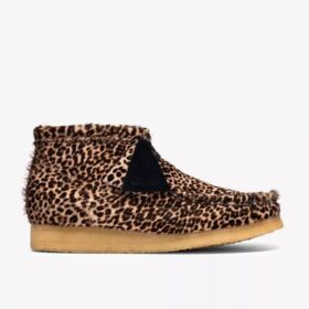 Wallabee-laars voor heren met luipaardprint