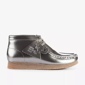 Wallabee-laarzen voor jongens – Big Kid zilveren lak-Wallabees