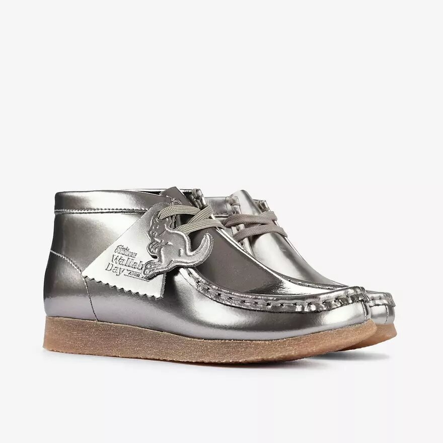 Wallabee-laarzen voor jongens – Big Kid zilveren lak-Wallabees Wallabee-laarzen voor jongens – Big Kid zilveren lak-Wallabees