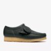 Wallabee Rb voor heren: donkergroene leren Wallabees