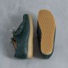 Wallabee Rb voor heren: donkergroene leren Wallabees
