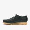 Wallabee Rb voor heren: donkergroene leren Wallabees