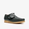 Wallabee Rb voor heren: donkergroene leren Wallabees