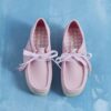 Wallabee-schoenen voor dames in babyroze leer Wallabee-schoenen voor dames in babyroze leer