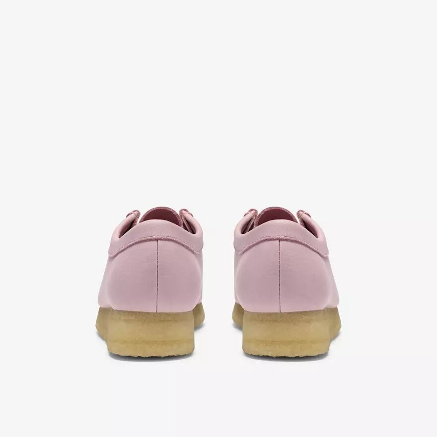 Wallabee-schoenen voor dames in babyroze leer Wallabee-schoenen voor dames in babyroze leer