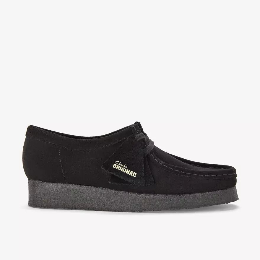 Wallabee™-schoenen voor dames van zwart suède Wallabee™-schoenen voor dames van zwart suède