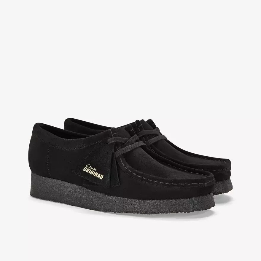 Wallabee™-schoenen voor dames van zwart suède Wallabee™-schoenen voor dames van zwart suède