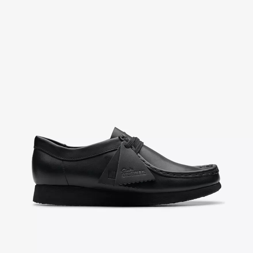 Wallabee™-schoenen voor oudere kinderen, zwart leer Wallabee™-schoenen voor oudere kinderen, zwart leer