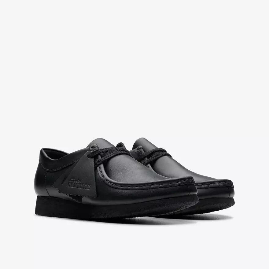 Wallabee™-schoenen voor oudere kinderen, zwart leer Wallabee™-schoenen voor oudere kinderen, zwart leer