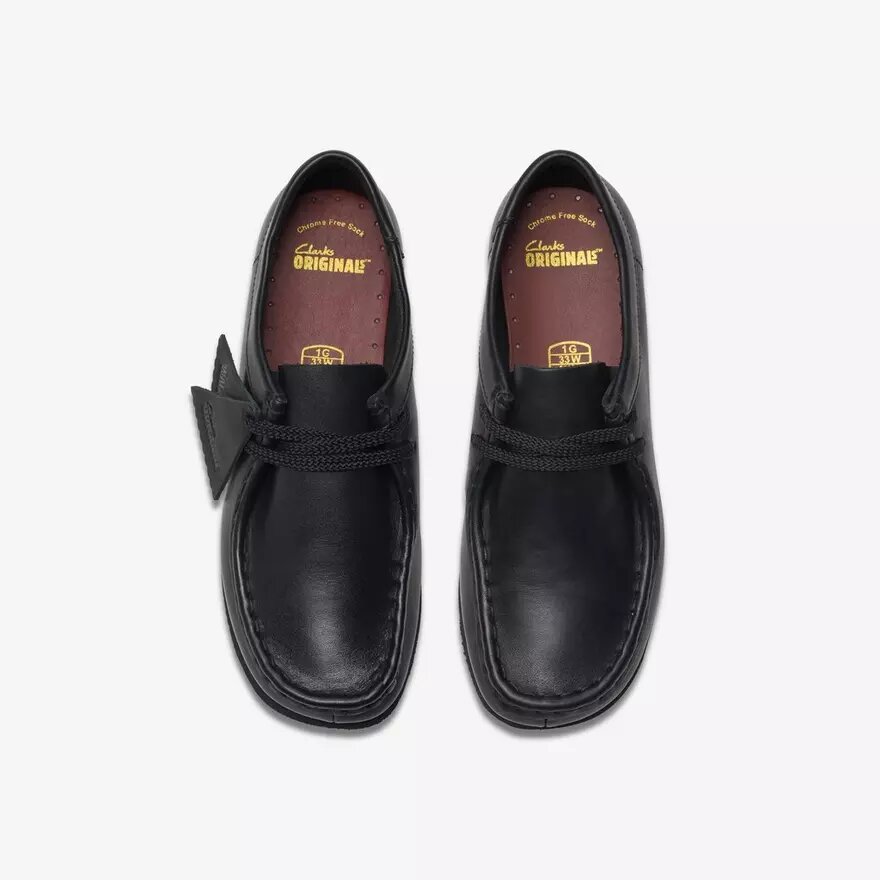 Wallabee™-schoenen voor oudere kinderen, zwart leer Wallabee™-schoenen voor oudere kinderen, zwart leer