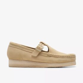 Wallabee T-Bar Maple suède Mocassins voor dames