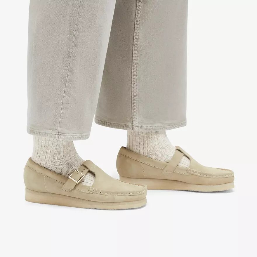 Wallabee T-Bar Maple suède Mocassins voor dames Wallabee T-Bar Maple suède Mocassins voor dames