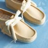 Wallabee voor dames in lichtgeel leer Wallabee voor dames in lichtgeel leer
