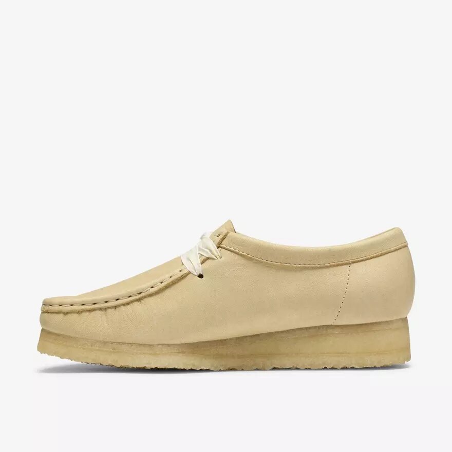 Wallabee voor dames in lichtgeel leer Wallabee voor dames in lichtgeel leer
