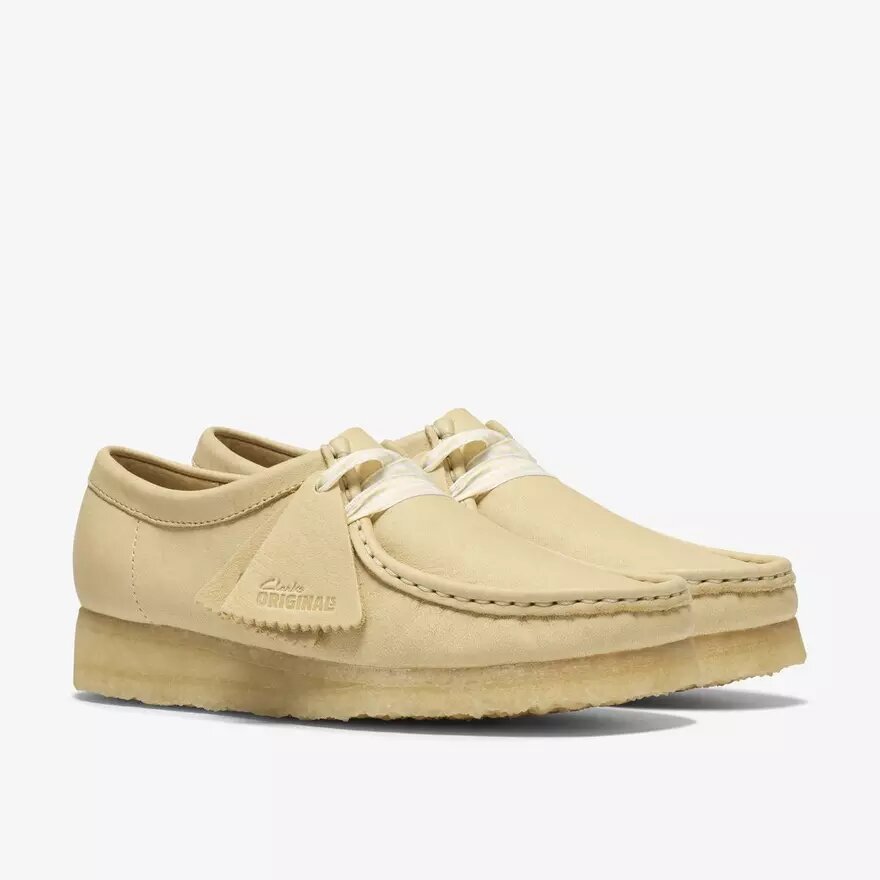 Wallabee voor dames in lichtgeel leer Wallabee voor dames in lichtgeel leer
