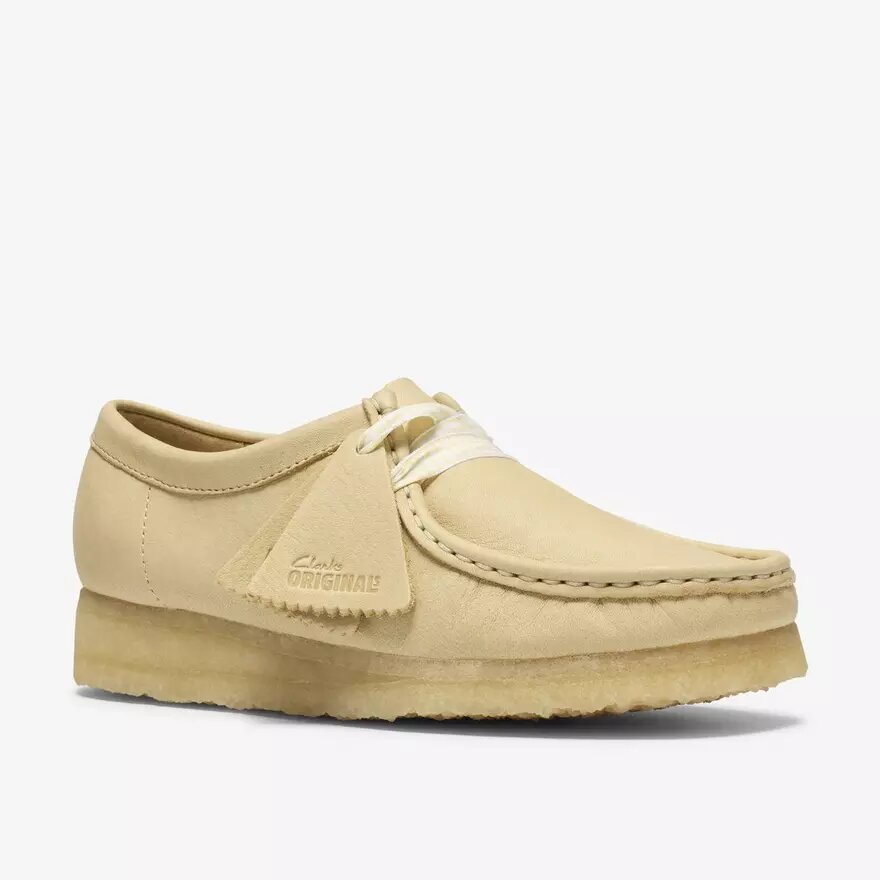 Wallabee voor dames in lichtgeel leer Wallabee voor dames in lichtgeel leer