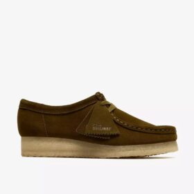 Wallabee voor dames in olijfgroen suède Wallabees