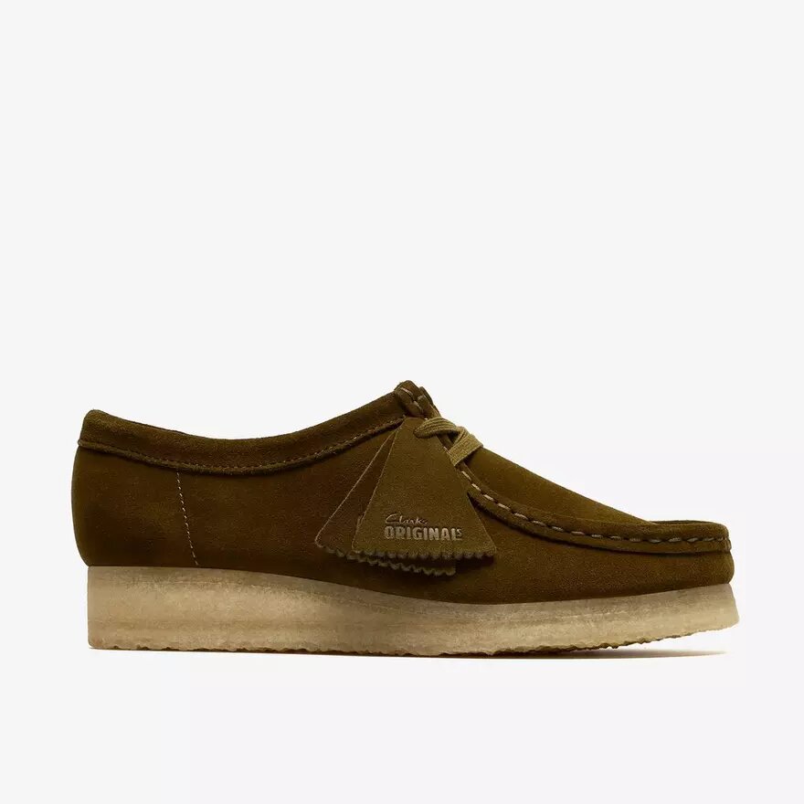 Wallabee voor dames in olijfgroen suède Wallabees Wallabee voor dames in olijfgroen suède Wallabees
