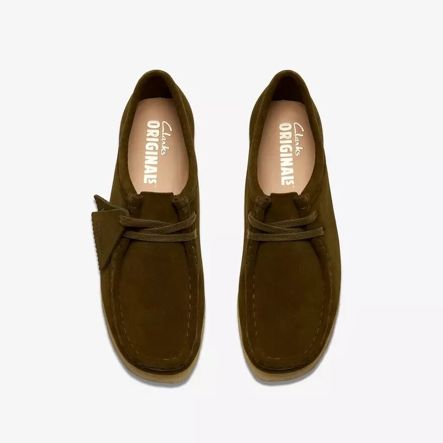 Wallabee voor dames in olijfgroen suède Wallabees Wallabee voor dames in olijfgroen suède Wallabees