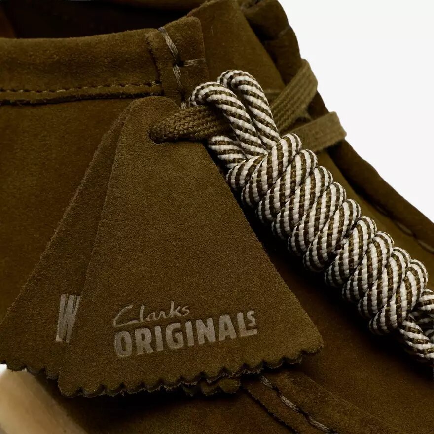 Wallabee voor dames in olijfgroen suède Wallabees Wallabee voor dames in olijfgroen suède Wallabees