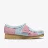 Wallabee voor dames, lichtblauw met roze strepen Wallabee voor dames, lichtblauw met roze strepen