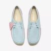Wallabee voor dames, lichtblauw met roze strepen Wallabee voor dames, lichtblauw met roze strepen