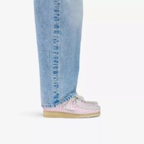 Wallabee voor dames met roze ginghamruit